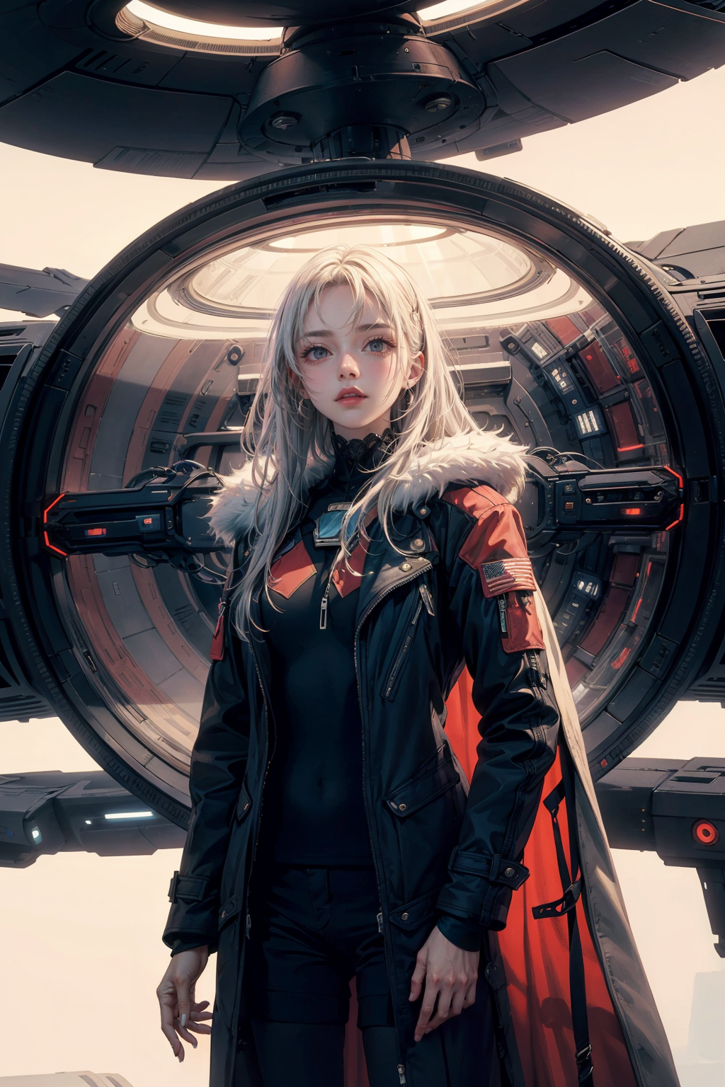 19365-2610466932-1 woman, solo, long hair, futuristic , coat ( by Alan Lee ) inside spaceship , captain bridge, crews high contr.png